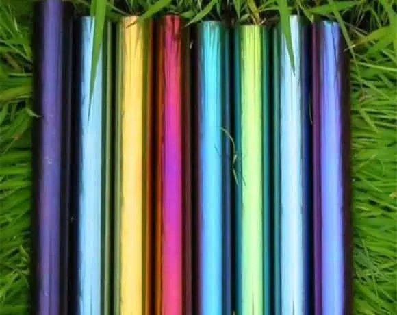 colored mirror polish stainless steel square pipe
