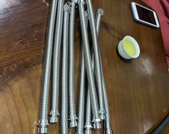 SS corrugated pipe for indoor fireplace gas line