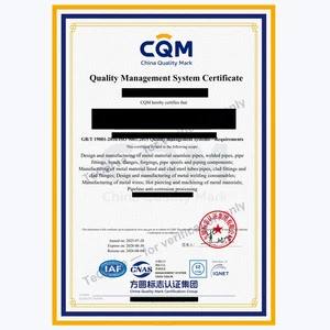 Plant ISO 9001 quality management system certificate