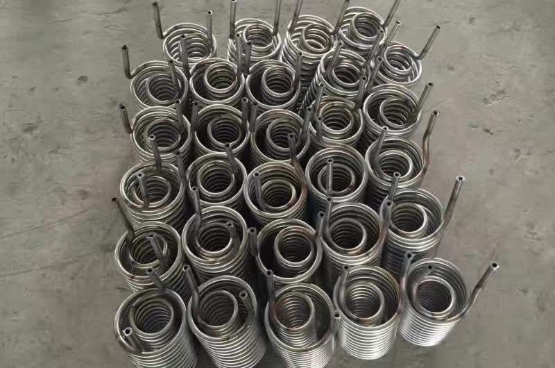 coiled stainless steel tube