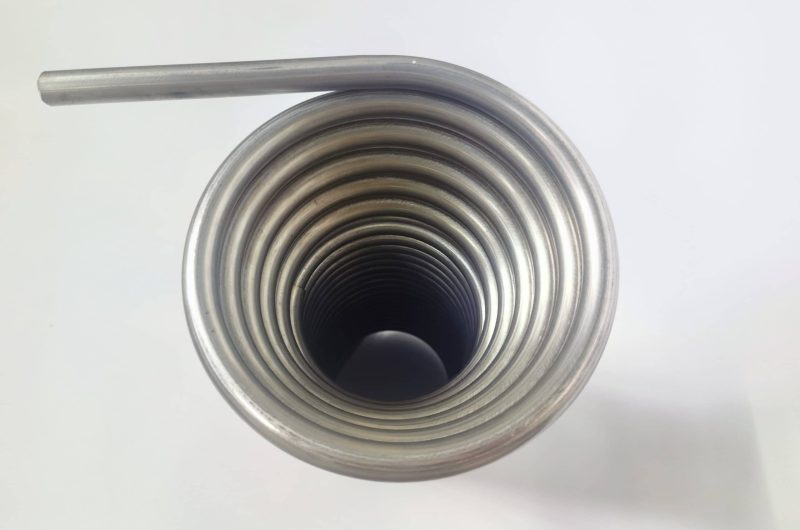 SS helical pipe for pharmaceutical reactors