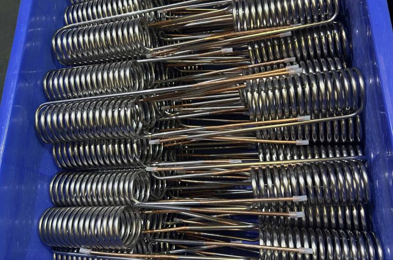 SS tubing coil for chemical applications