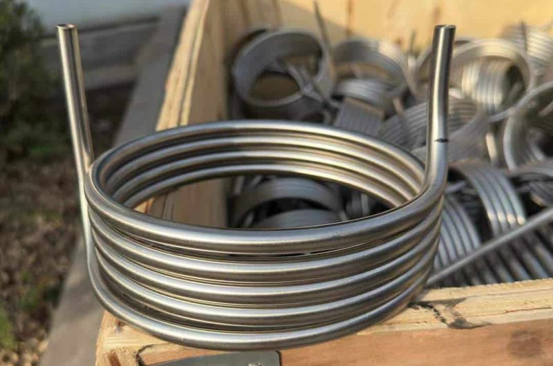 SS heat exchanger coil for medical devices