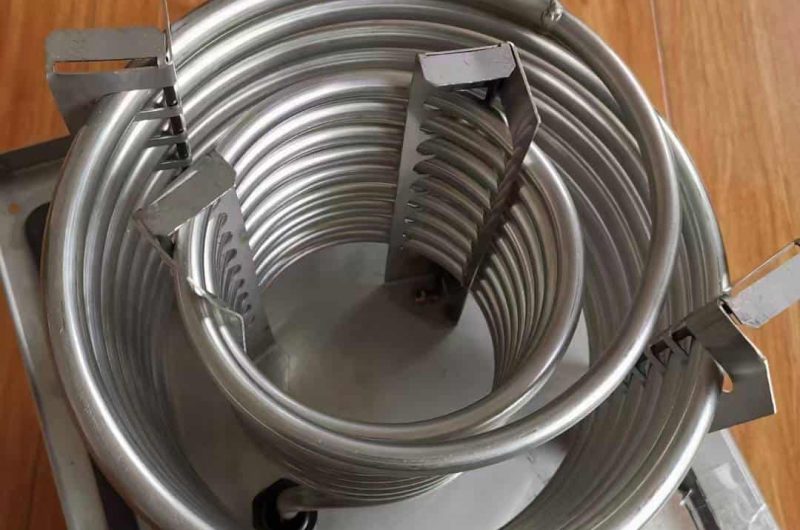 SS cooling coil for liquid nitrogen systems