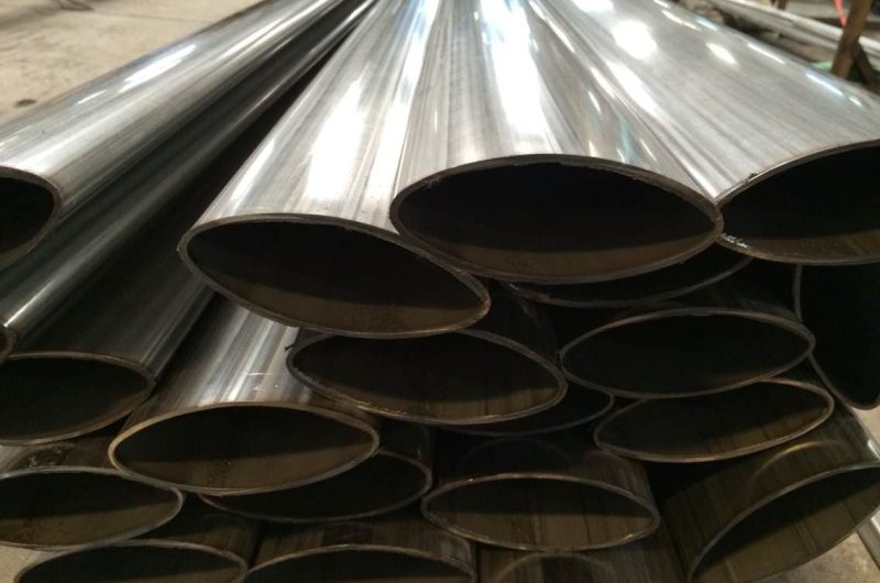 brushed finish SS oval pipe for balustrades