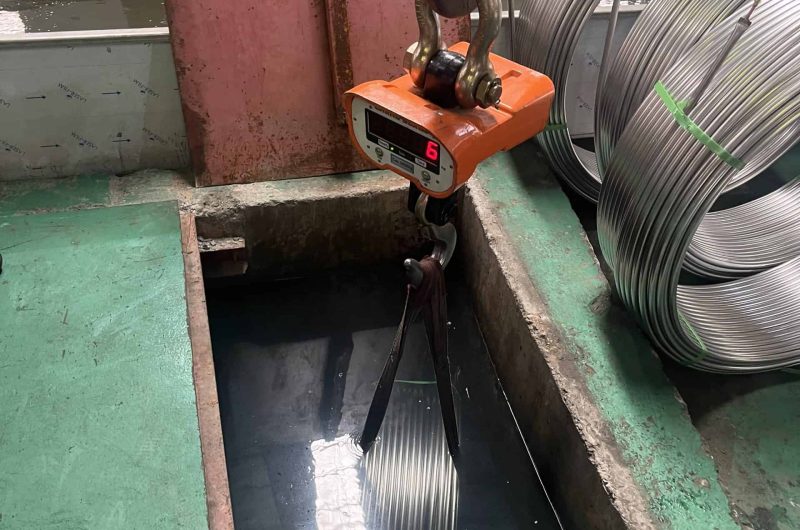 eddy current inspection on stainless steel pipes