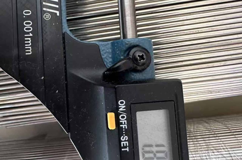 tube wall thickness inspection with caliper