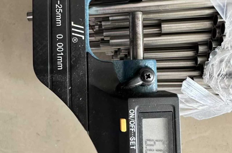 pipe surface inspection under magnifier