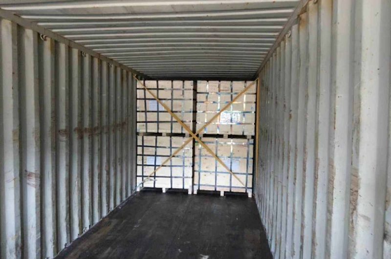 loading stainless steel containers