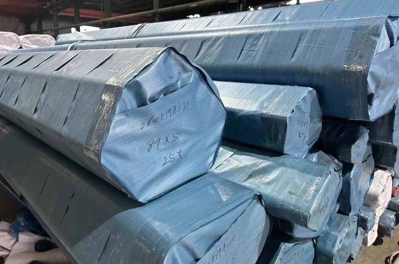labeled pipe tube bundles for shipment