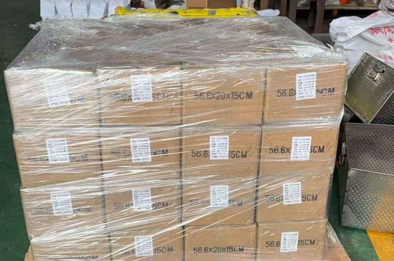 small pipe packaging in cardboard boxes