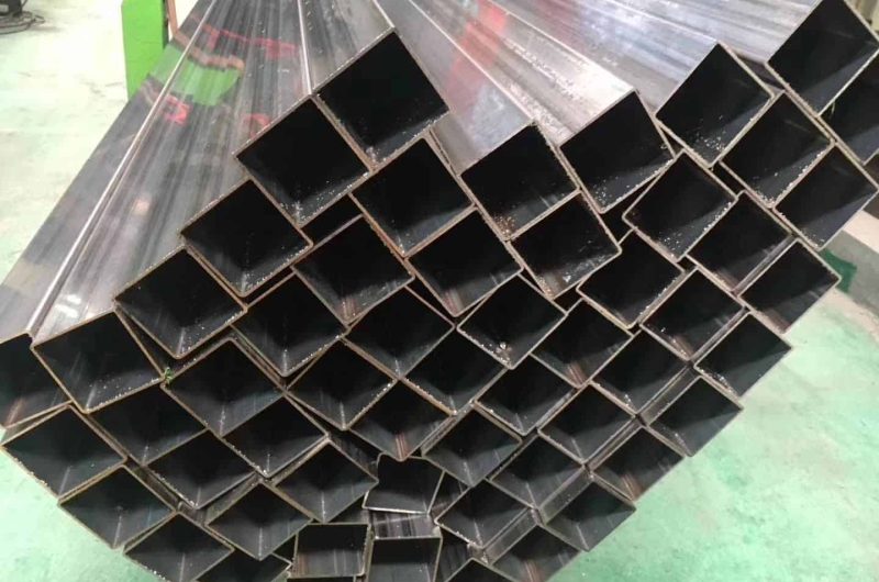 polished stainless square tube