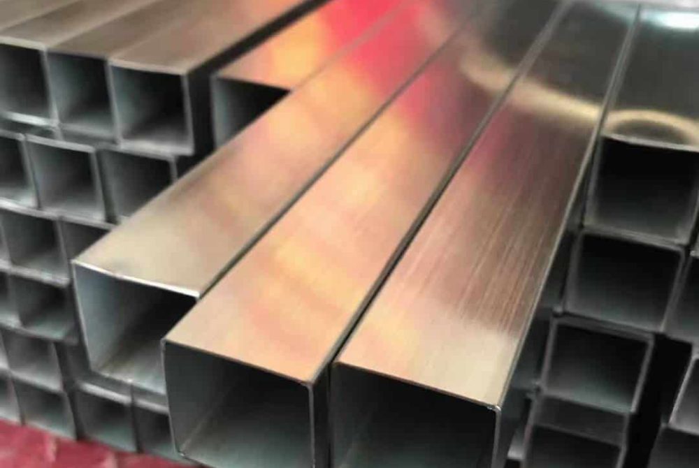 brushed stainless box tube