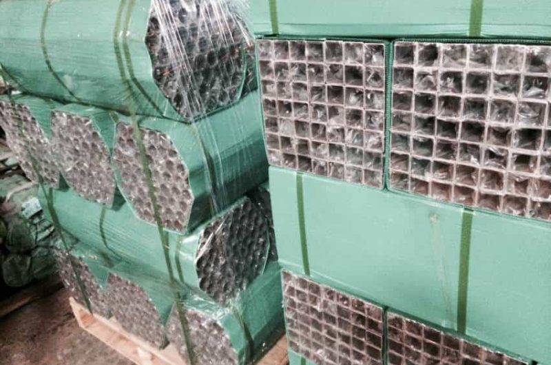 hollow stainless square section for partition walls