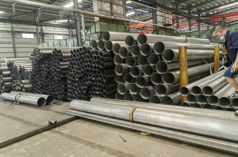 welded stainless steel tube with brushed finish